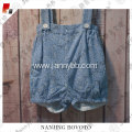 Blue viscose eyelet girls customized overalls